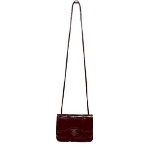 Vintage Black and Brown Leather Shoulder Bag